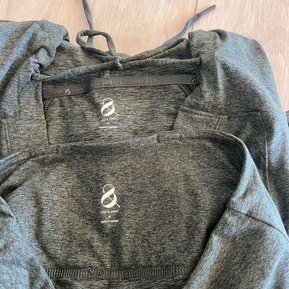 Lou & Grey Heathered Luvstretch Hoodie and bottom size M - Picture 3 of 13